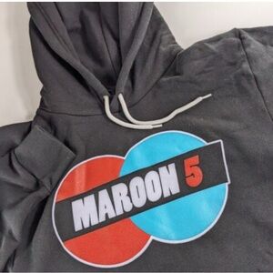 Maroon 5 Black Pullover Hoodie Unisex XL Music Band Group Tour Made In USA